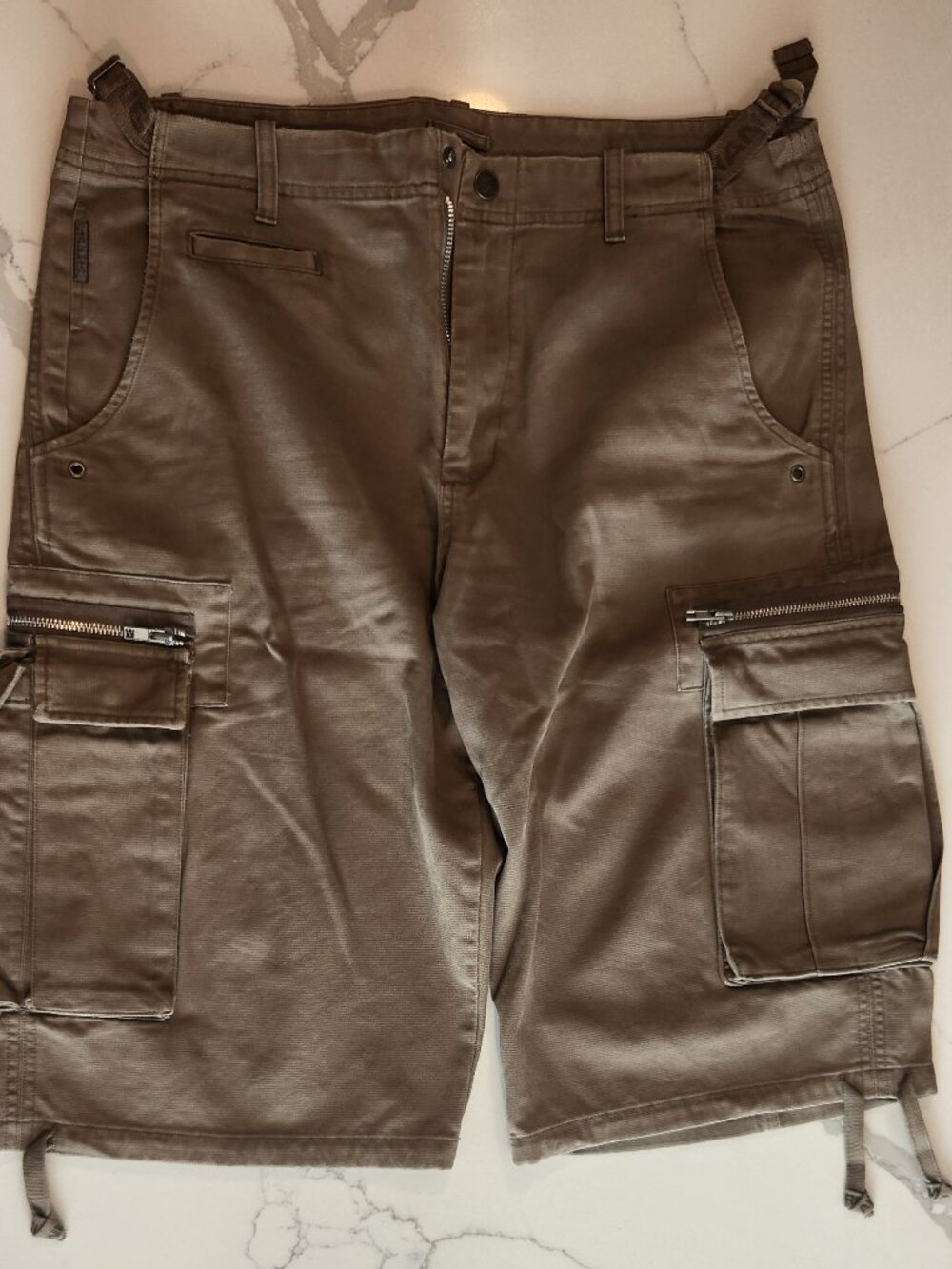 A|X Armani Exchange Men’s Utility Cargo Shorts - Brown Size 34